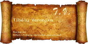 Tibély Veronika névjegykártya